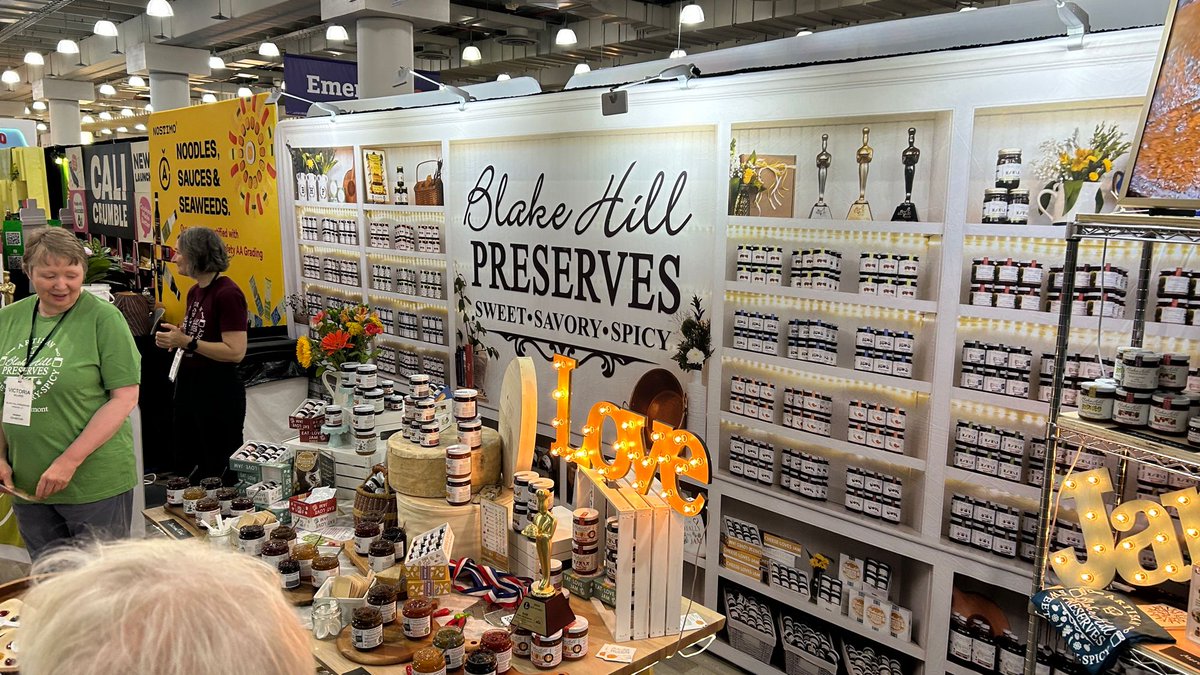 Great to visit with Blake Hill Preserves at the Fancy Food Show in New York City. This award winning company is based in Windsor #VT blakehillpreserves.com