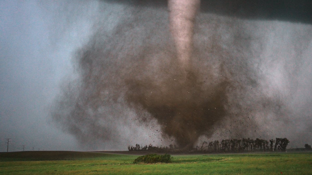 RiskeChris's tweet image. One more shot of the violent drill bit tornado SW of Gary South Dakota...