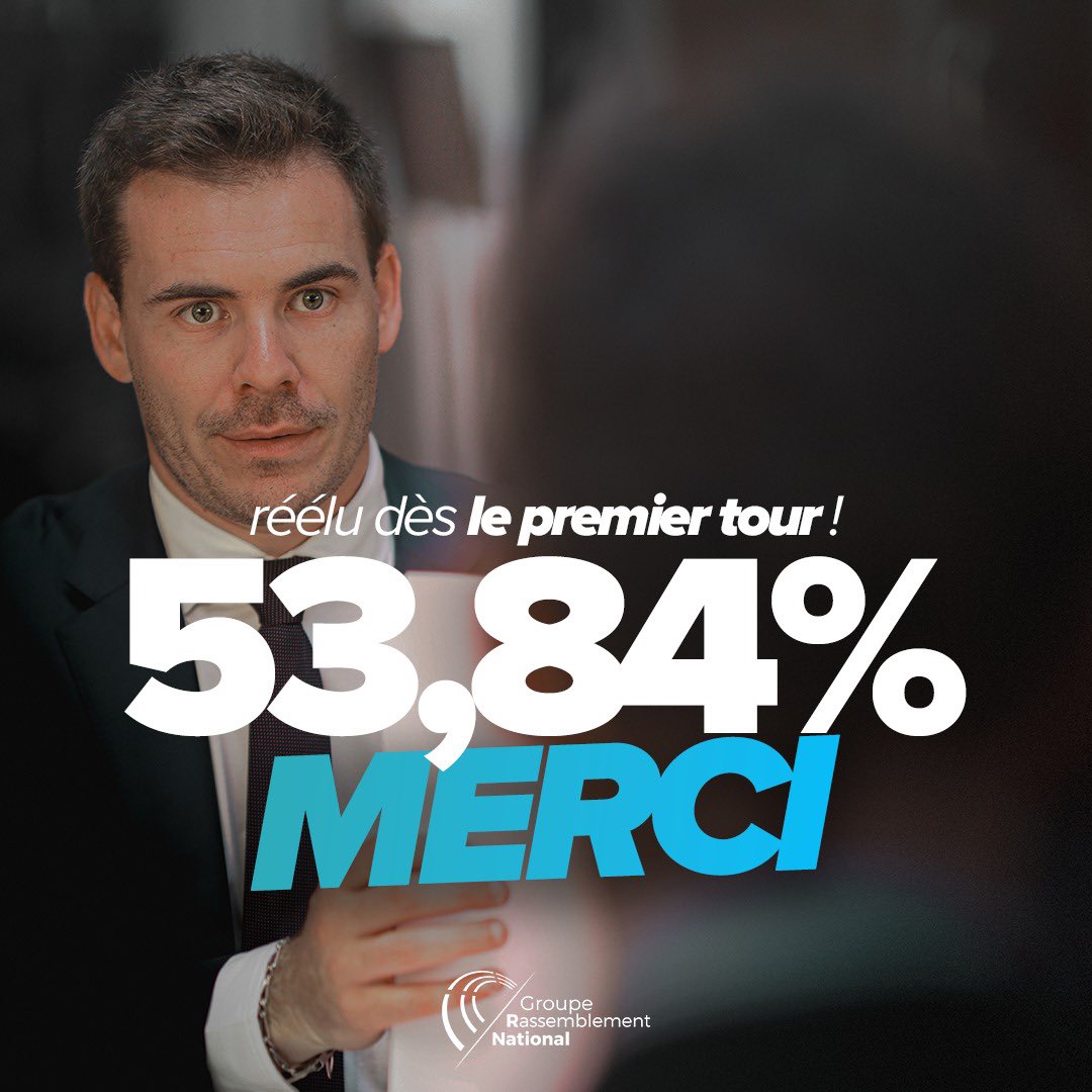 🗓️ Il y a un an, le 30 juin 2024, 22 636 d’entre vous me faisaient l’honneur de m’accorder leur suffrage, et de me réélire dès le premier tour ! 🗳️

🙏 Je tiens à nouveau à vous remercier pour votre confiance. 

Le combat continue ! 

#JusquàLaVictoire