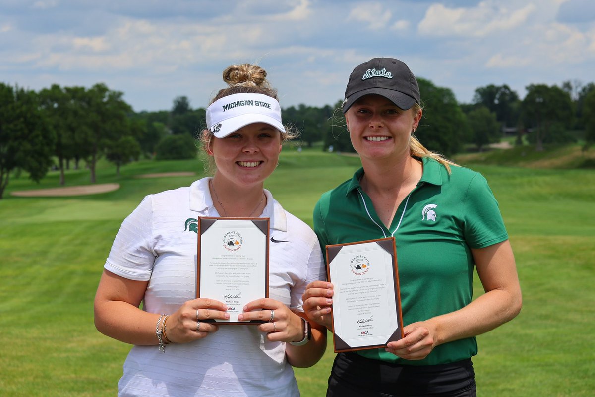 MSU_WGolf's tweet image. Congrats to Taylor Kehoe and Brooke Biermann, who both qualified today for the @usga Women's Amateur at Bandon Dunes in Oregon.