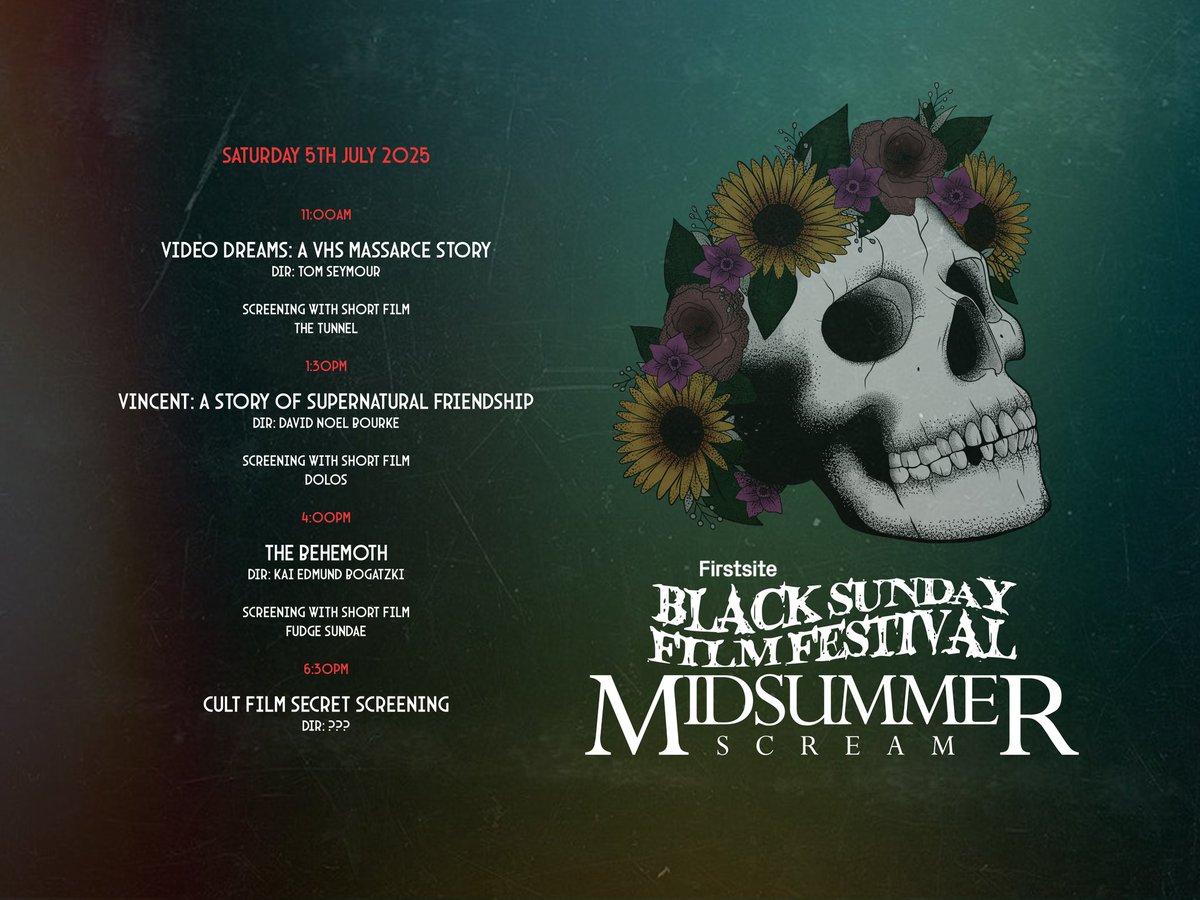 This Saturday, 5th July, we once again takeover the Firstsite Cinema in Colchester for our annual summer mini-fest Midsummer Scream!

Come, join us! Single tickets £10. Day Pass £25 (Pass discount applied at checkout). #SupportIndieFilm 

🎟️ firstsite.uk/event_categori…