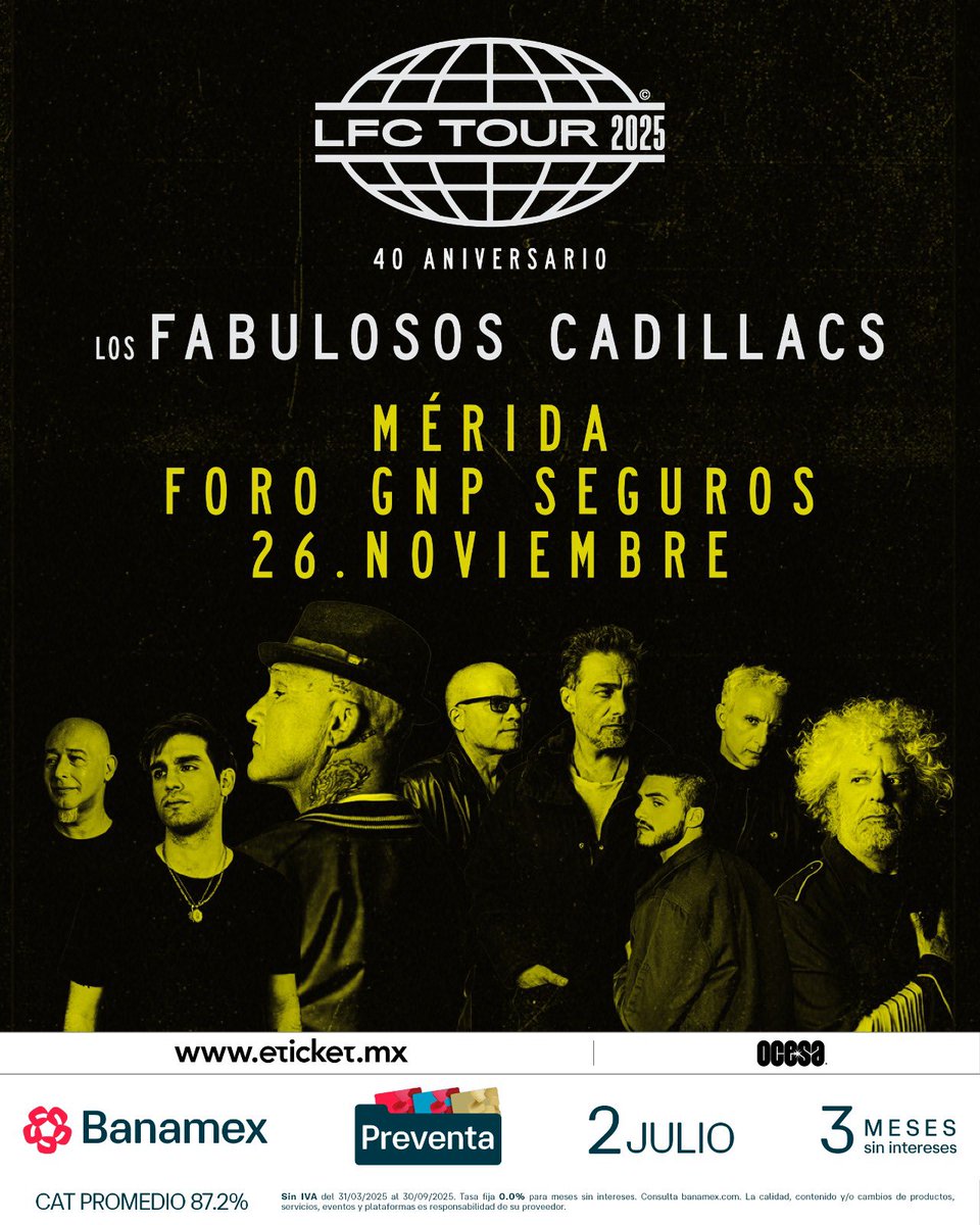 📢 LFC  LLAMANDO 

Seguimos sumando fechas al #LFCTOUR2025 

Nos vemos Mérida 🎉