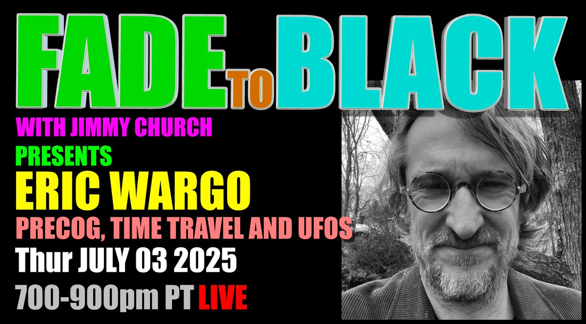 JChurchRadio's tweet image. This Week on FADE to BLACK:
Mon: Peru/Bolivia Re-Cap
Pics, Videos and Stories!
Tues: Ron Meyer
Jesus had an NDE
Wed: Lance Hightower
Dogman in the USA
Thur: Eric Wargo
PreCog, Time Travel and UFOs
#f2b #media #ufo #breakingufo
#disclosure #conspiracy #radio…