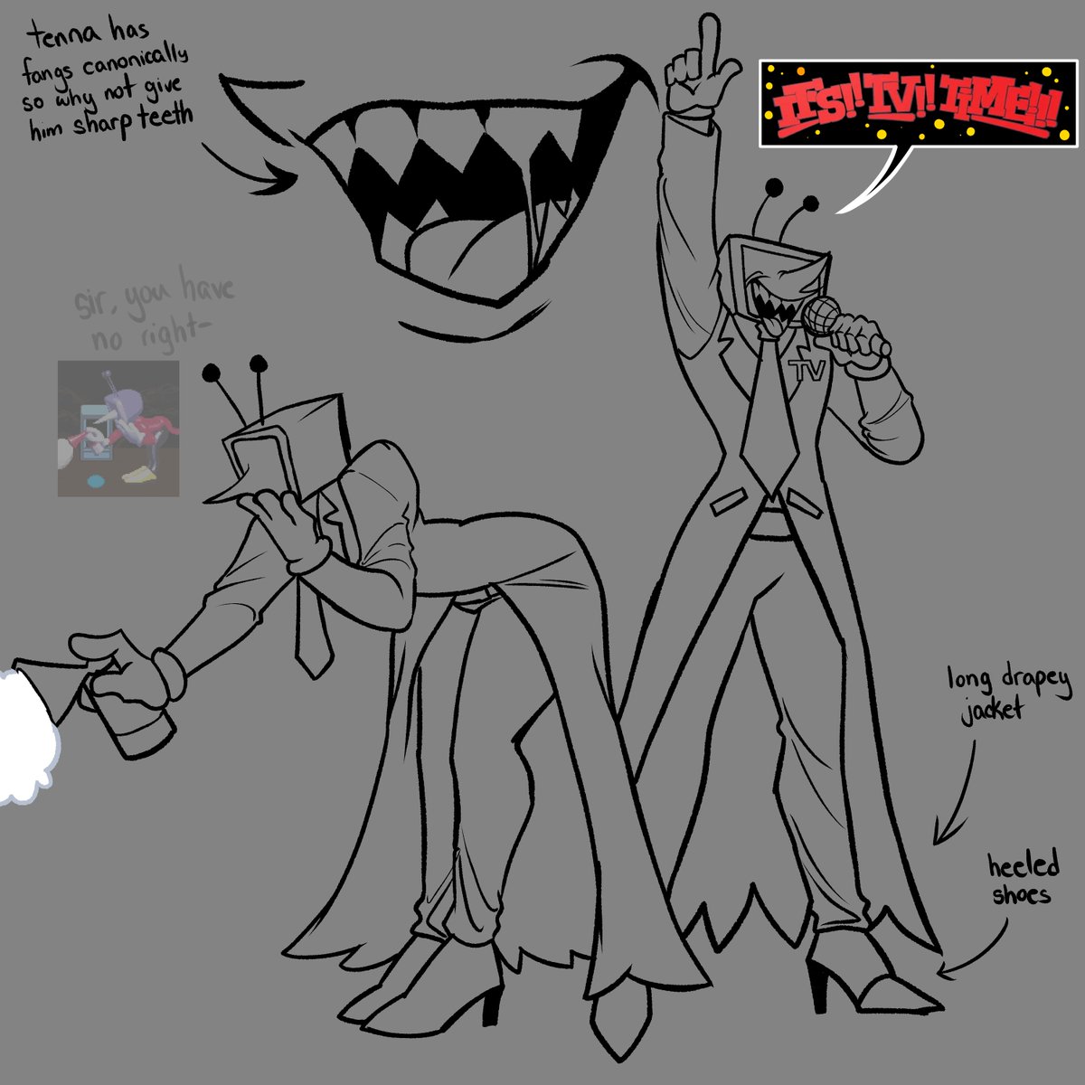 my personal design take on tenna 
#deltarune #tenna