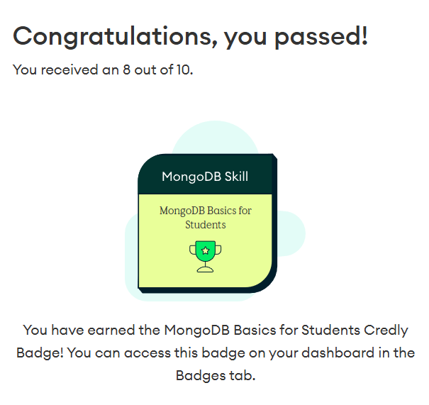 rishabhgiri024's tweet image. Skill Update🔔
Today, I completed the MongoDB Basics (Beginner) Course ✅
📚 Learnings:
1️⃣ Fundamentals of Databases
2️⃣ Working with the Document Model
3️⃣ Understanding Distributed Database Architecture
4️⃣ Deploying a MongoDB Atlas Cluster Learning
Drop a comment for the course😀