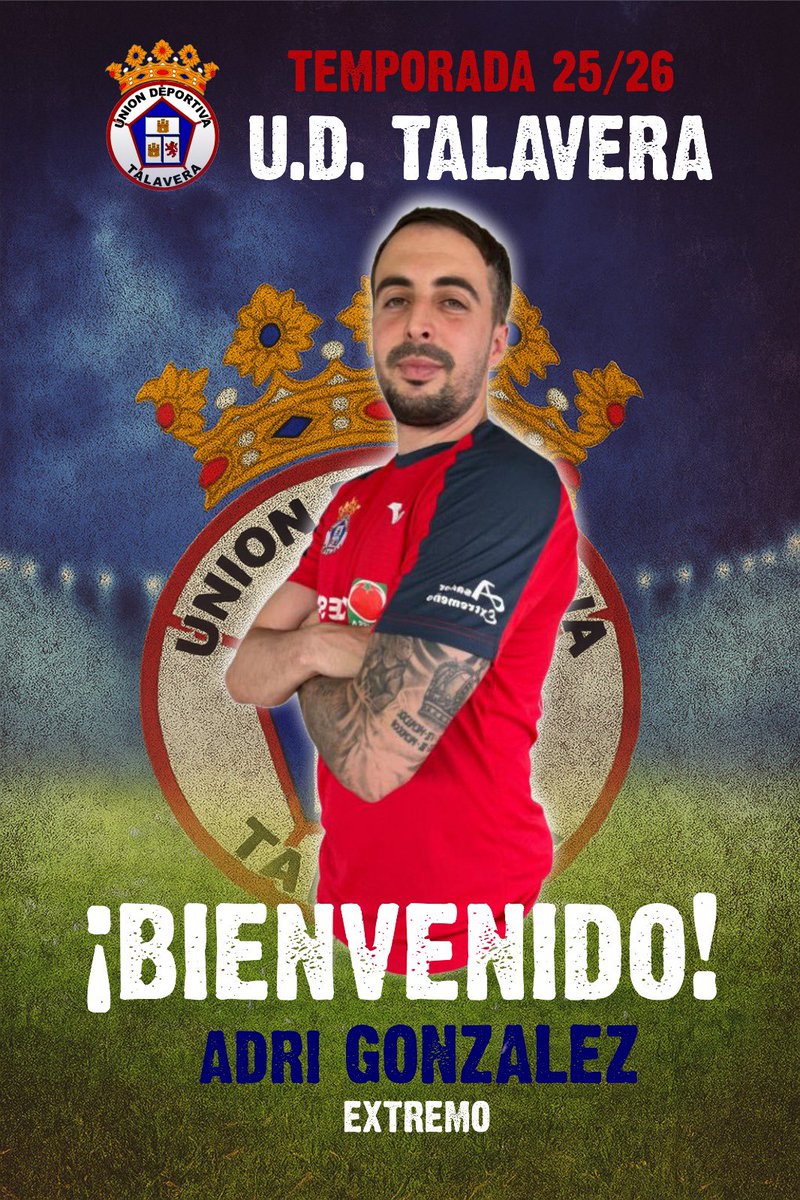 Deportes Extremadura (@depextremadura) on Twitter photo 1°Extremeña
Adri González procedente del <a href="/CdGevora/">Cʟᴜʙ Dᴇᴘᴏʀᴛɪᴠᴏ Gᴇ́ᴠᴏʀᴀ</a> nuevo jugador del <a href="/UDTalaveraReal/">UDTalavera</a> para la temporada 25/26 1°Extremeña
Adri González procedente del <a href="/CdGevora/">Cʟᴜʙ Dᴇᴘᴏʀᴛɪᴠᴏ Gᴇ́ᴠᴏʀᴀ</a> nuevo jugador del <a href="/UDTalaveraReal/">UDTalavera</a> para la temporada 25/26