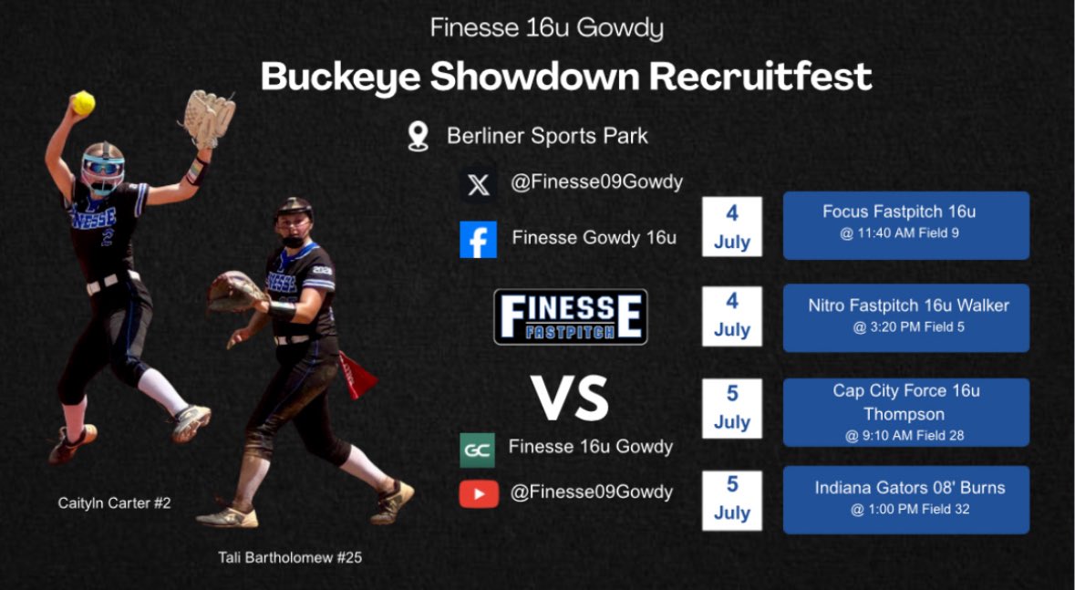 After a week of rest, we will be back in action this weekend at the Buckeye Showdown Recruitfest! Come cheer us on!