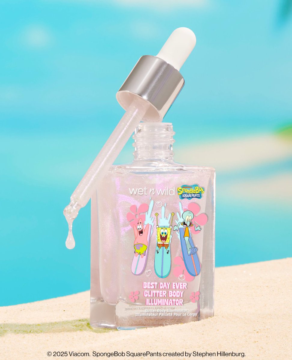 Our Best Day Ever Body Illuminator is lightweight and delivers a sparkly glow with a radiant finish that makes every day unstoppable. 🪸✨
⁠
Shop the wet n wild x SpongeBob SquarePants collection ⁠
NOW: @walmart <a href="/ultabeauty/">Ulta Beauty</a> @walgreens <a href="/amazon/">Amazon</a> wetnwildbeauty.com ⁠