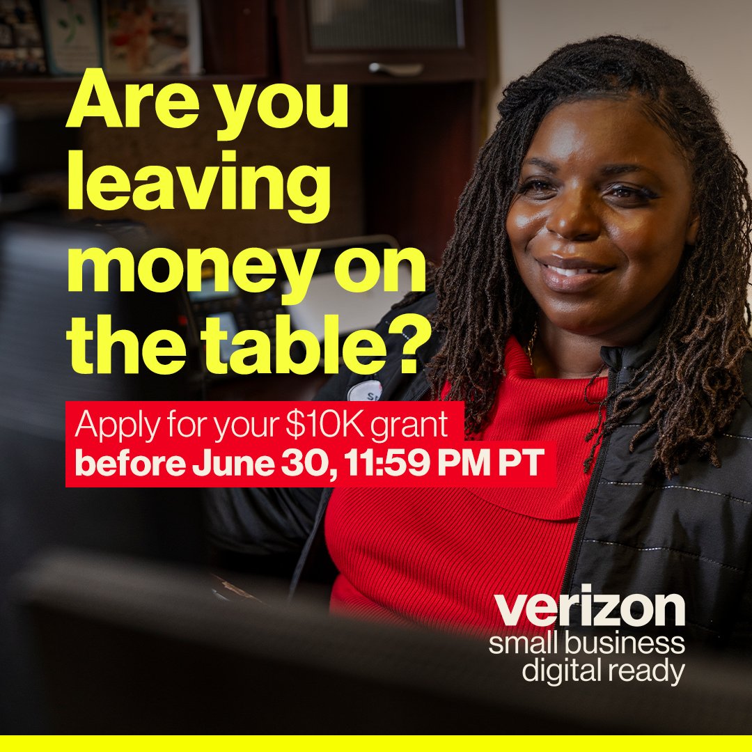 ⏳ Last Chance! The Verizon Small Business Digital Ready $10K Grant is closing soon! Don’t miss this opportunity to secure funding that could take your business to the next level—just like Natasha, who grew her revenue by 20% every year for 3 years with the help of #DigitalReady.