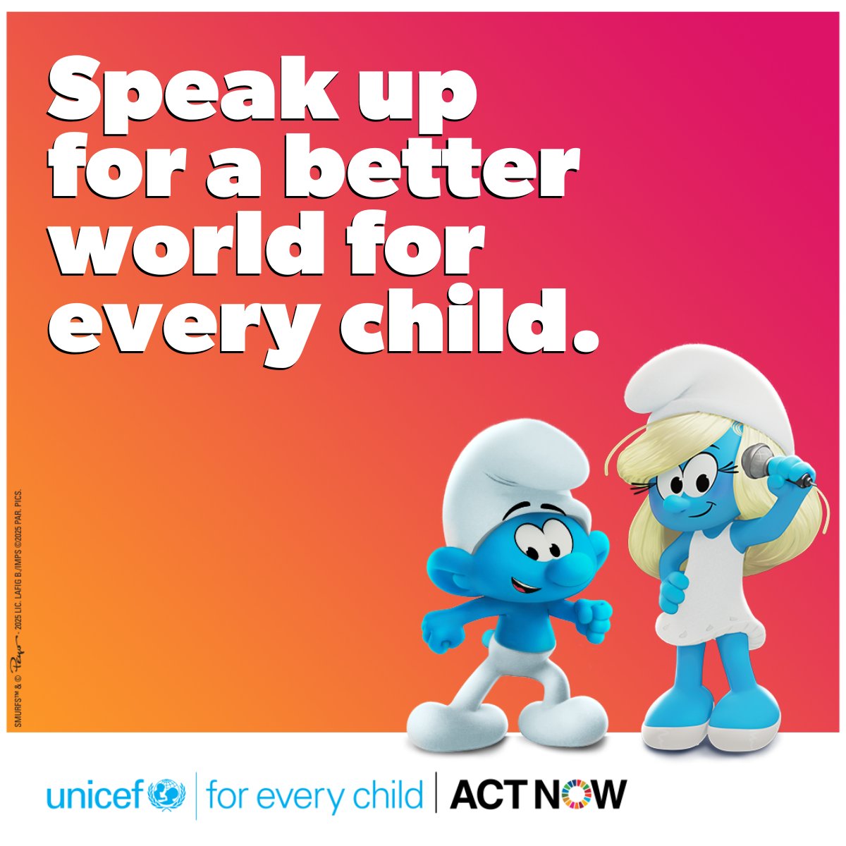 UNICEF (@unicef) on Twitter photo Health
Education
Protection
Children want a world where their rights are respected and fulfilled.
Join the #Smurfs, <a href="/UN/">United Nations</a> and UNICEF and speak up for children. Even the smallest actions add up to make a better world. #ActNow #ForEveryChild
Visit unicef.link/4ekXkaY Health
Education
Protection
Children want a world where their rights are respected and fulfilled.
Join the #Smurfs, <a href="/UN/">United Nations</a> and UNICEF and speak up for children. Even the smallest actions add up to make a better world. #ActNow #ForEveryChild
Visit unicef.link/4ekXkaY