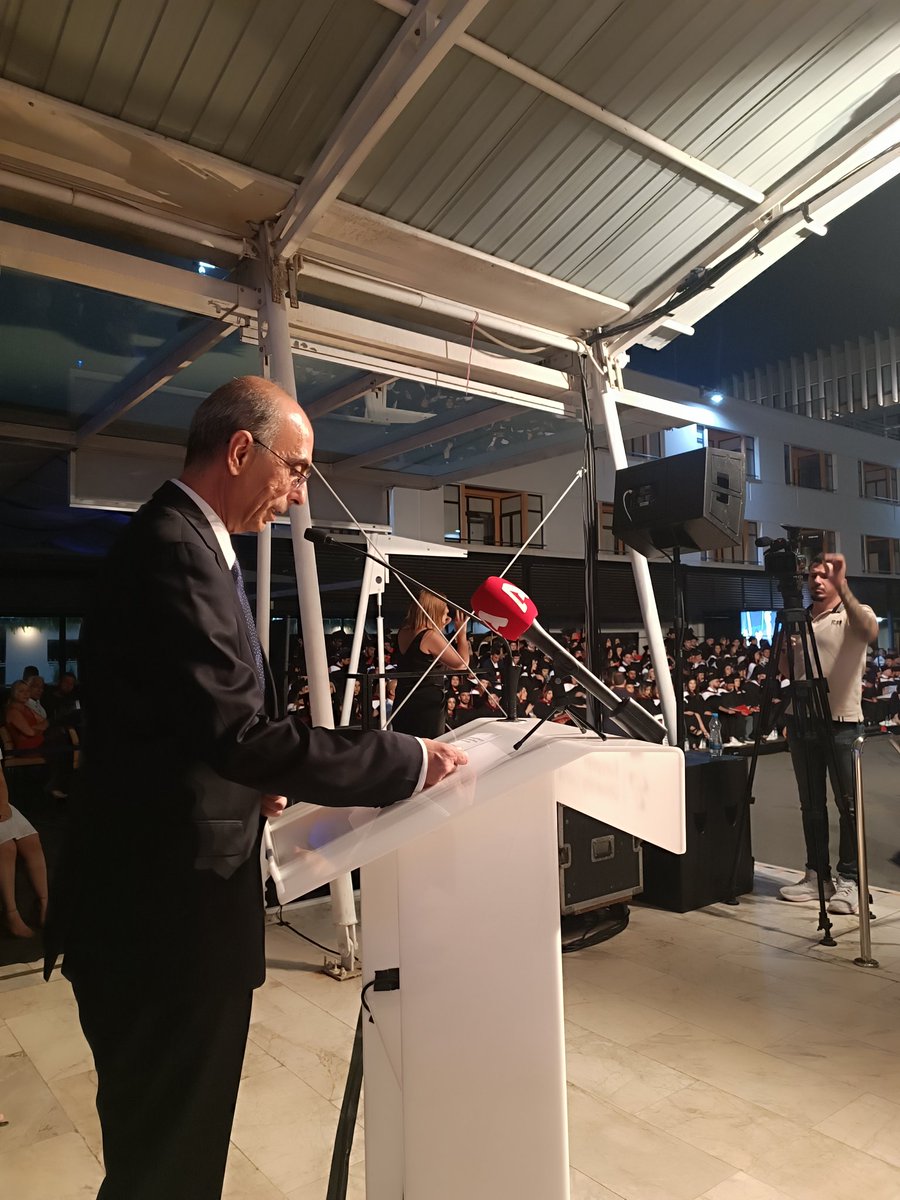 Graduation 🎓 Day at  <a href="/EuropeanUniCy/">EUC</a> 
Thanks for the great speech <a href="/OEBdg/">Michalis Antoniou</a> !
to  our students graduating, faculty and admin staff for the great evening 
1/2