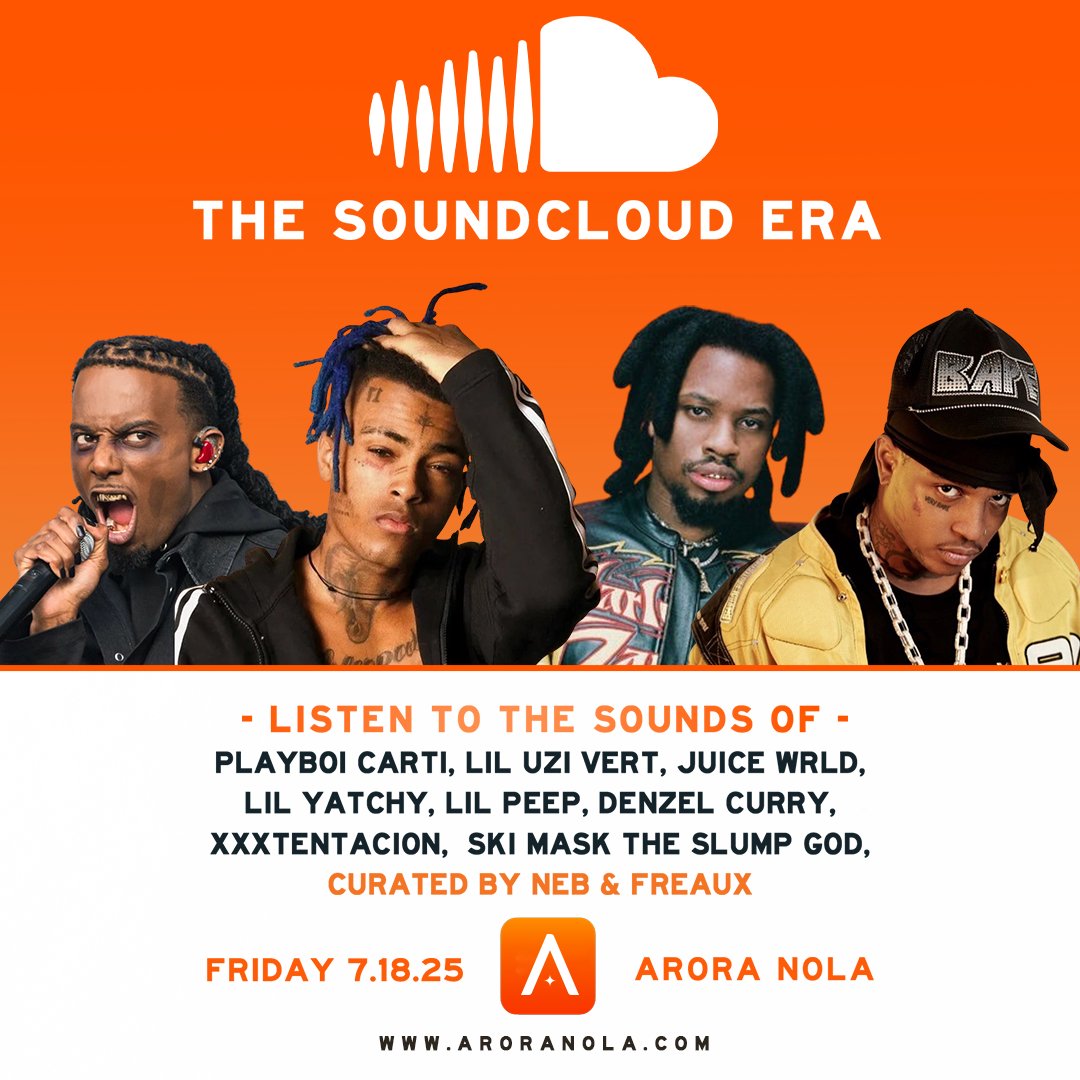 MUMBLE. MANUFACTERD.

THE SOUNDCLOUD ERA CURATED BY NEB + FREAUX.

FRIDAY 7.18 | 18+
POWERED BY FUNKTION-ONE SOUND.
TIX ON SALE NOW AT SoundCloudEra.eventbrite.com