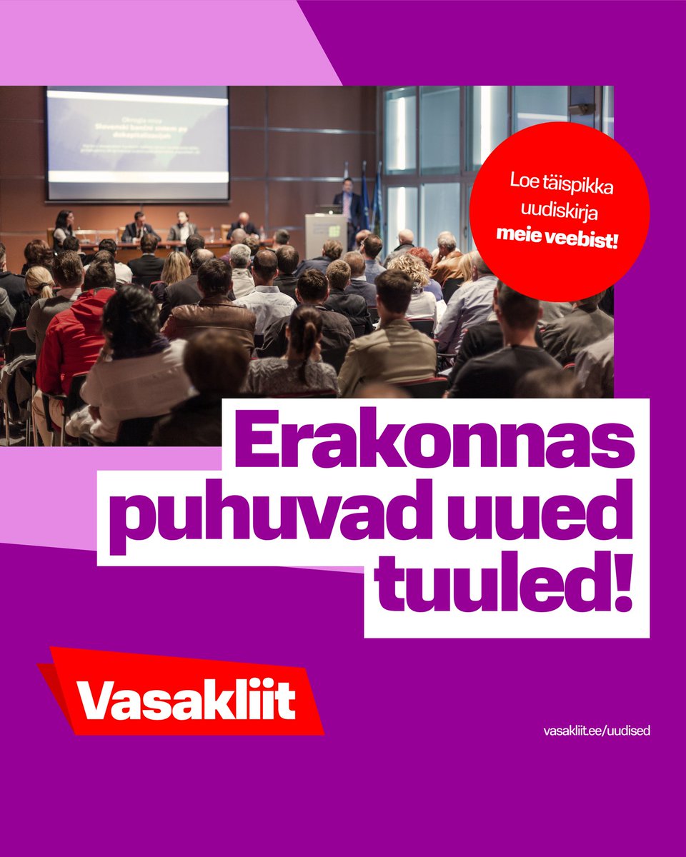 🚩 7. juunil toimus Tallinnas erakonna liikmete üldkoosolek, millel võeti vastu uus põhikiri, programm ja nimi – Eestimaa Ühendatud Vasakparteist sai ametlikult Eesti Vasakliit.

🔗 Loe täispikka uudiskirja meie veebist: vasakliit.ee/uudised/vasakl…