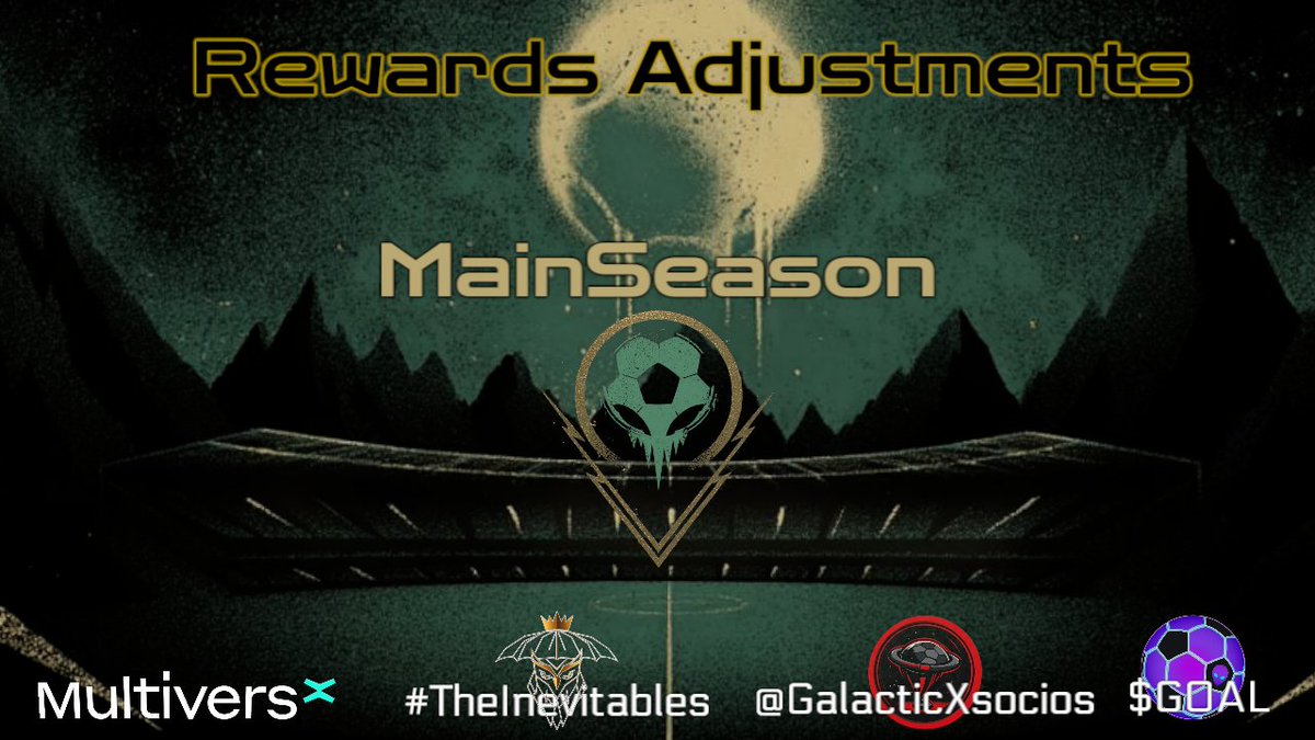 GalacticXsocio: Main Season Rewards Adjustments

Dear Galactic Community,

We’re introducing important updates to the rewards structure as we adapt to market conditions and progress toward selling out the collection. These adjustments are necessary to balance community interests,