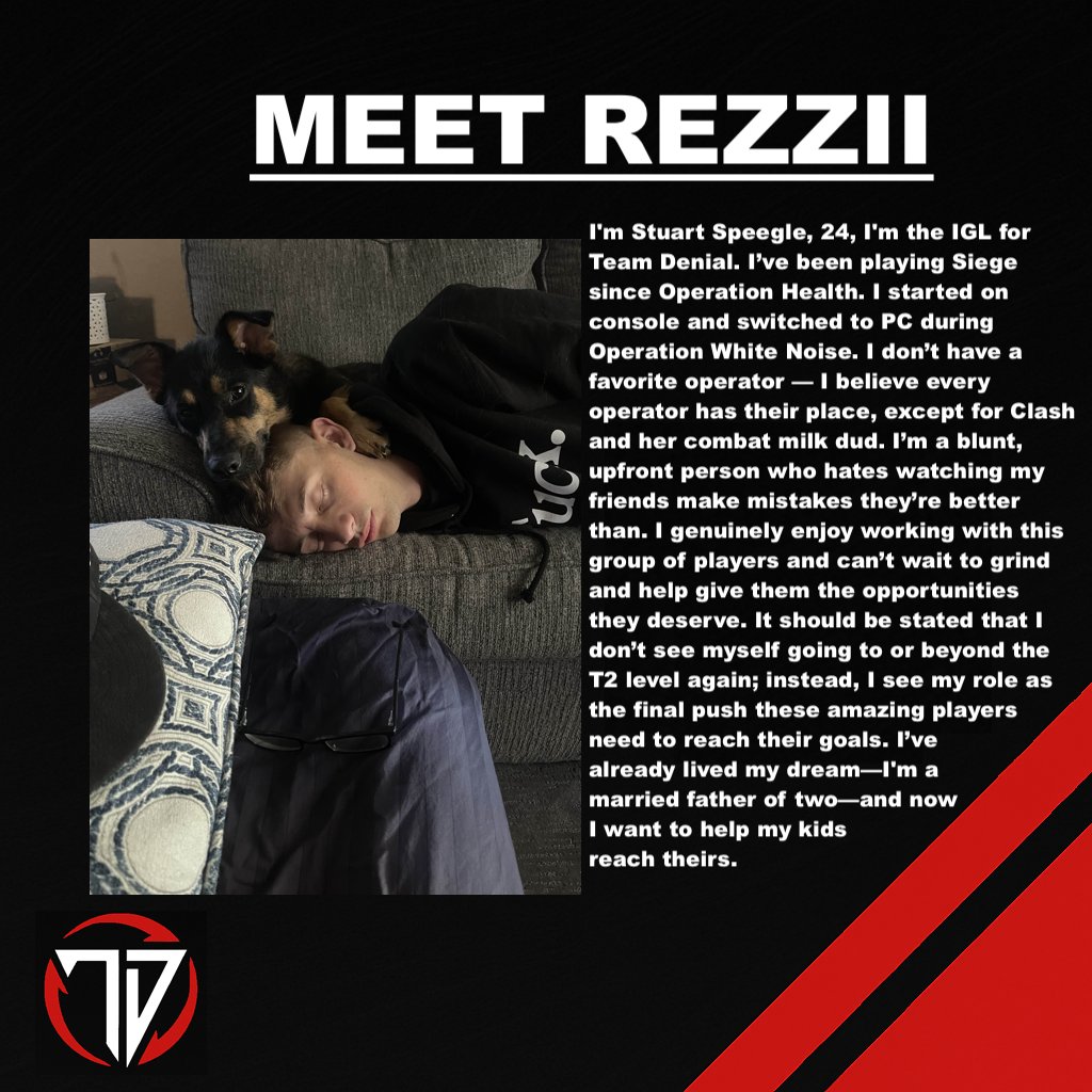 TeamDenialX's tweet photo. MEET THE TEAM: Rezzii

#r6siege #rainbowsixsiege #rainbowsix #siegemoments #r6community #siegeclips #siege #r6esports #r6 #rainbowsixmemes #gamingcommunity #esports https://t.co/QeV1jwm71P