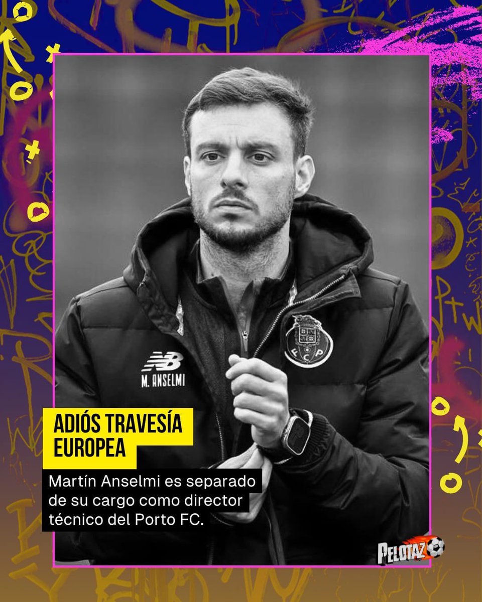 ANSELMI FUERA DEL PORTO ❌

Tras la eliminación en fase de grupos del Mundial de Clubes; la directiva del equipo portugués cesó al entrenador argentino de su cargo.

Los dragones habían firmado al argentino hasta 2027, sin embargo, el Porto decidió no continuar con Anselmi