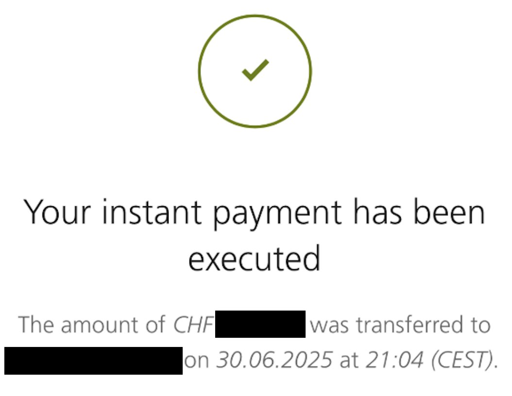 veorq's tweet image. I just sent money to a friend, with..
- instantaneous settlement (&amp;lt;10 seconds)
- privacy of amount, sender, recipient, even transaction existence
- reversible transaction in case of an error in the address/payee
- 24/7 transaction support
- only 5CHF gas fee