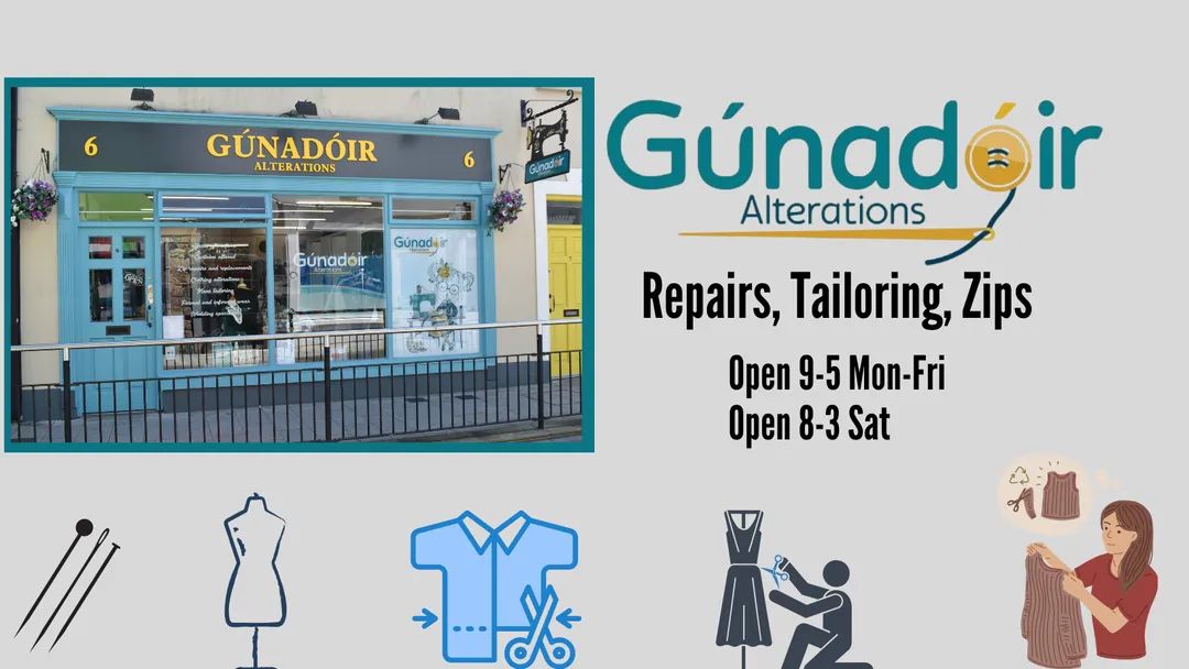 For all your clothing alterations including curtains, zips, grad dresses and wedding dresses. Please note that we close at 3.00pm on Saturdays. #wexford