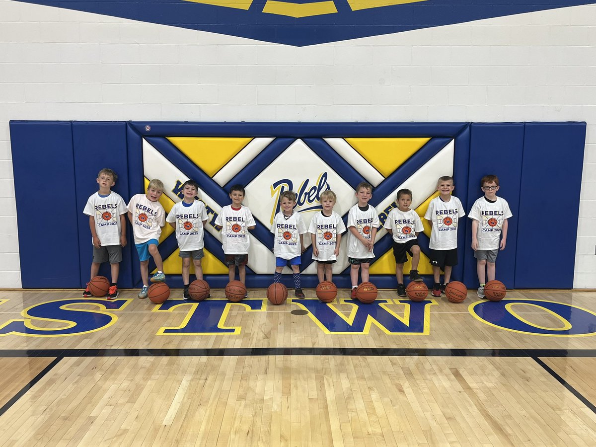K-2 Skills Day #5✅ 
We finished the summer strong today! These young Rebels brought the energy all summer with great attitudes! 
(Missing a few) 
🏀⚔️🔥<a href="/WCSDRebels/">Westwood Schools</a>