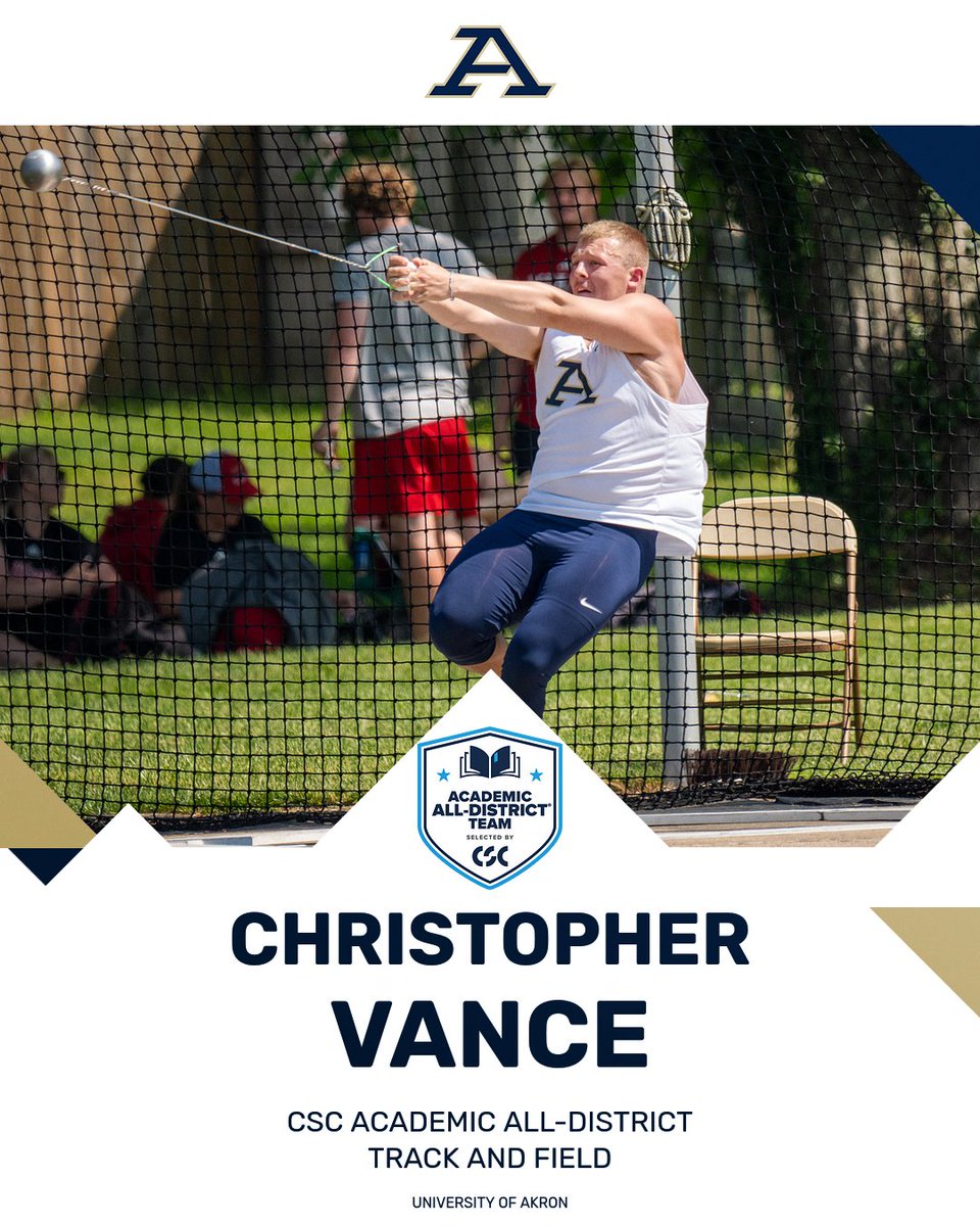 Akron Zips Track/CC (@zipstfcc) on Twitter photo π Congrats to <a href="/ZipsTFCC/">Akron Zips Track/CC</a> Christopher Vance on earning <a href="/CollSportsComm/">College Sports Communicators</a> Academic All-District Track and Field/Cross Country accolades
#GoZips | #MakeTheClimb | <a href="/ZipsTFCC/">Akron Zips Track/CC</a> π¦ π Congrats to <a href="/ZipsTFCC/">Akron Zips Track/CC</a> Christopher Vance on earning <a href="/CollSportsComm/">College Sports Communicators</a> Academic All-District Track and Field/Cross Country accolades
#GoZips | #MakeTheClimb | <a href="/ZipsTFCC/">Akron Zips Track/CC</a> π¦
