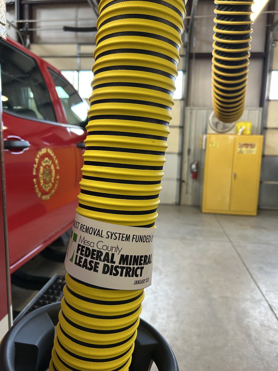MesaFMLD's tweet photo. Plateau Valley Fire Protection District received a $143,951 grant to install a Vehicle Exhaust Ventilation System.
#oilandgasgrants #coloradooilandgas #mesacounty https://t.co/iP9d0NknQb