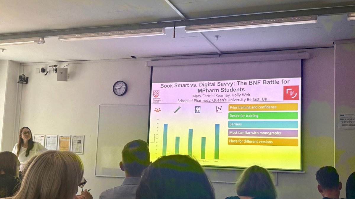 Great interest in our student-led project on “Book Smart vs Digital Savvy: the BNF Battle for MPharm Students”. 📚💻 Key finding: Digital BNF = faster look-ups, but paper browsing uncovers richer context.