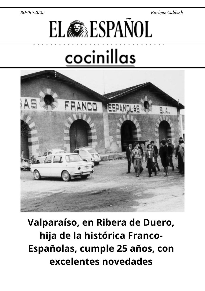 Valparaíso, la bodega “discreta” de Ribera del Duero, cumple 25 años y llega con nueva imagen, vinos muy bien valorados y una enóloga con las ideas claras. 🍷

Vuelve con fuerza, sin perder su elegancia tranquila.
👉 Lee más: bit.ly/valparaiso25
#Valparaíso #RiberadelDuero