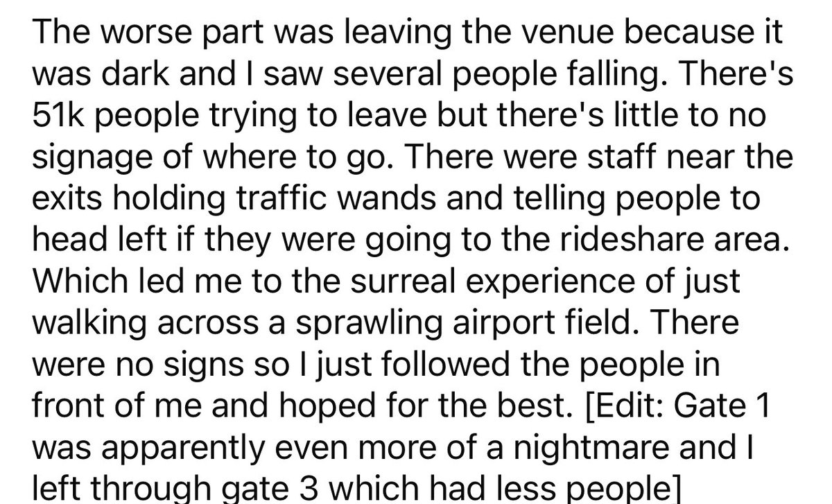 hellobye1024500's tweet photo. Hi Phil @coldplay I'm not sure if there's much that you guys can do on your end but the conditions at rogers stadium doesn't sound safe for the attendees. I'm not sure if the bleachers are structurally sound and there were no lights on the stairs + people were falling too. https://t.co/gwFE8nL5kp