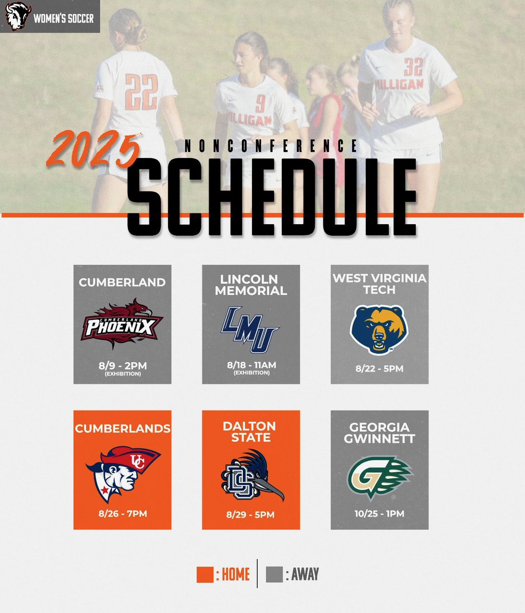 MilliganBuffs's tweet image. The 2025 @milliganwsoccer schedule has been released ⚽️
Head over to Milliganbuffs.com to read all about it! 🦬
#buffnation #therightwaytoplay