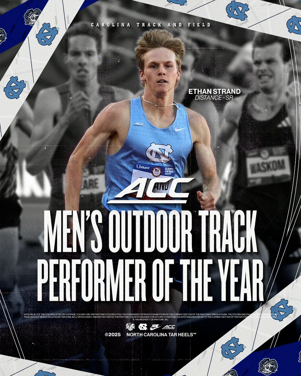 So nice, had to do it twice ✌️

Men's Indoor Track Performer of the Year ✅
Men's Outdoor Track Performer of the Year ✅

#GoHeels | #StrandForBowerman