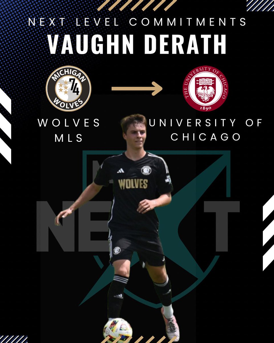 MichWolves1974's tweet image. 🎉 NEXT LEVEL COMMITMENT SPOTLIGHT 🎉
We’re proud to announce that Vaughn Derath has committed to continue his soccer journey at the next level with University of Chicago ! ⚽

From Michigan Wolves ➡️ University of Chicago 

#CollegeSoccerCommitment  #NCAACommitment #Wolvesway