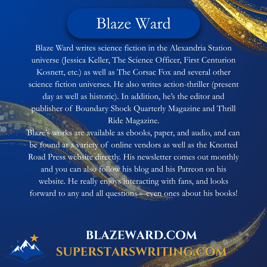 SuperstarsWrite's tweet image. Learn the business of writing from experienced publishing professionals, including Blaze Ward, at Superstars Writing Seminars! Join us Feb 5th-7th, 2026. Register by 9/30 to save $100! superstarswriting.com #writingconference #WritingSeminar #writercommunity #writerlife