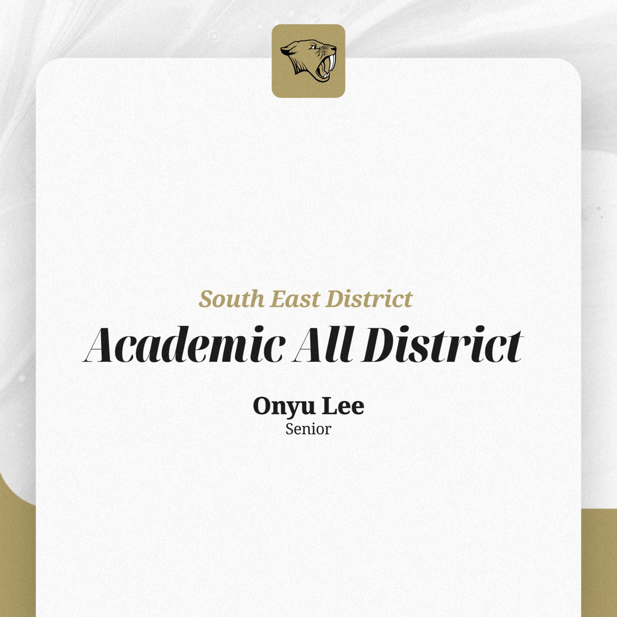 SaberBaseball's tweet image. Congratulations to Senior Onyu Lee on earning Academic All District