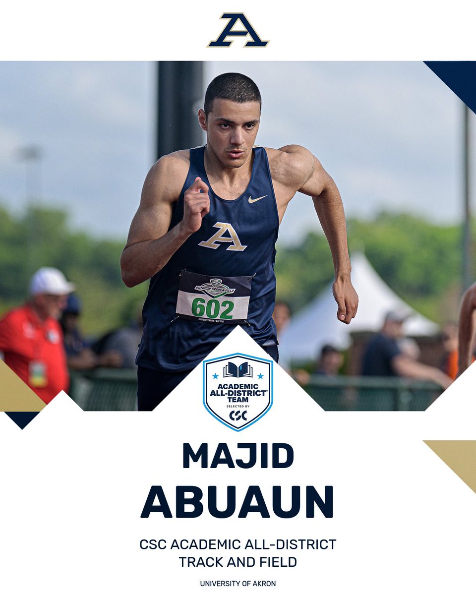 Akron Zips Track/CC (@zipstfcc) on Twitter photo π Congrats to <a href="/ZipsTFCC/">Akron Zips Track/CC</a> Majid Abuaun on earning <a href="/CollSportsComm/">College Sports Communicators</a> Academic All-District Track and Field/Cross Country accolades
#GoZips | #MakeTheClimb | <a href="/ZipsTFCC/">Akron Zips Track/CC</a> π¦ π Congrats to <a href="/ZipsTFCC/">Akron Zips Track/CC</a> Majid Abuaun on earning <a href="/CollSportsComm/">College Sports Communicators</a> Academic All-District Track and Field/Cross Country accolades
#GoZips | #MakeTheClimb | <a href="/ZipsTFCC/">Akron Zips Track/CC</a> π¦
