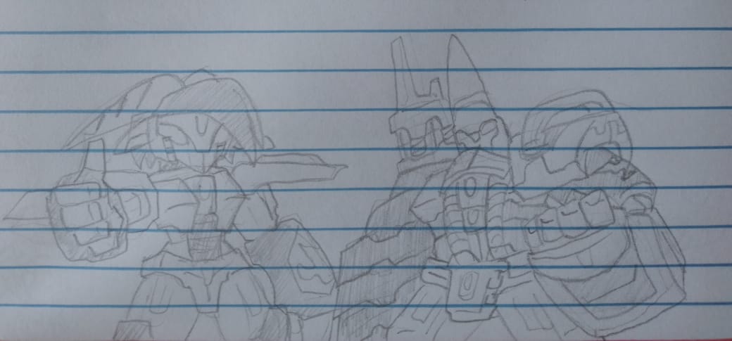 ellduari's tweet photo. algo que hice por aburrimiento, las versiones mechas de unos panas del discord #BlackAndWhiteArt #PencilArt #ArtWork #Illustration #TraditionalArt #art #robot #Merchart #RobotArt #Sketch https://t.co/4dlKF2g4No