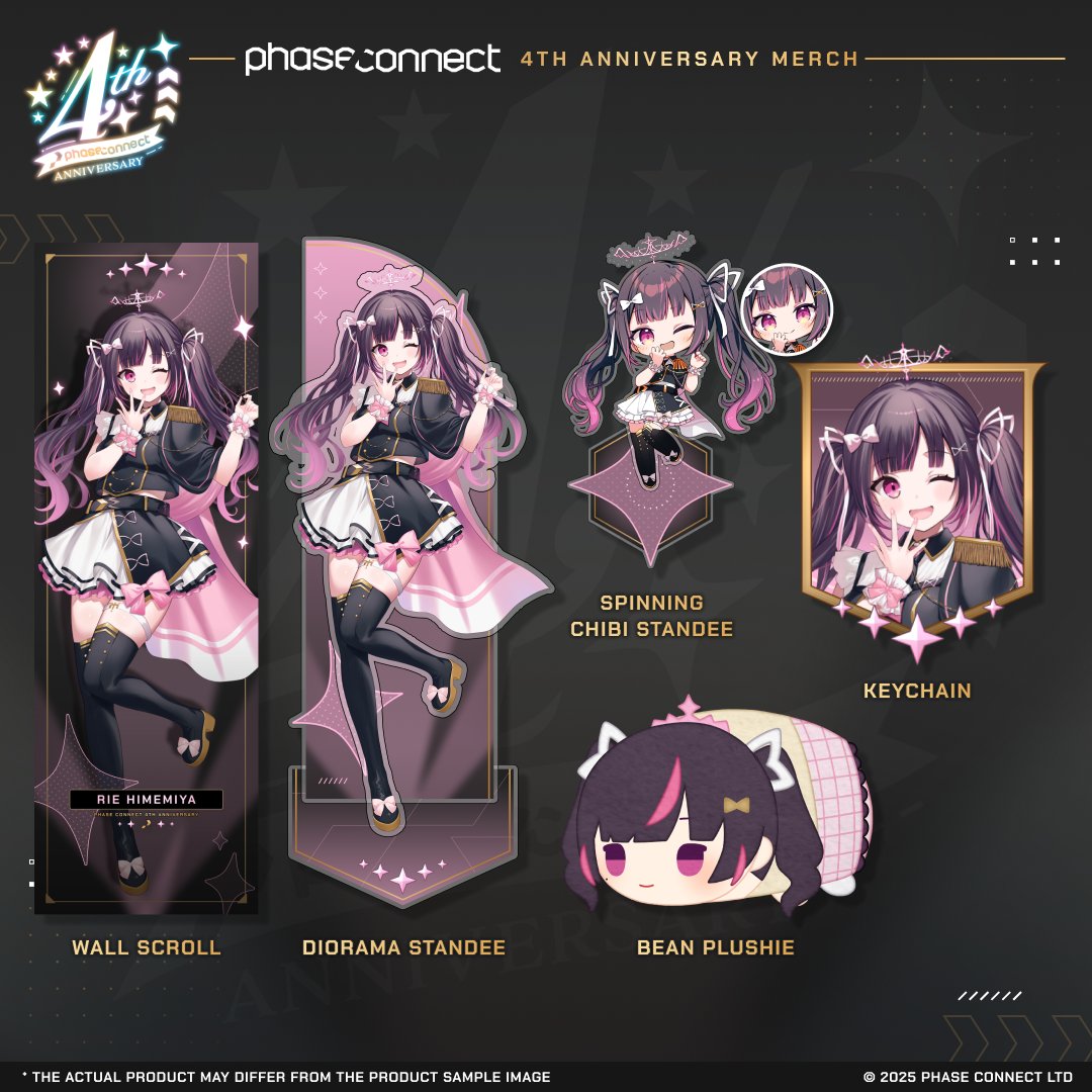 Rie様 Phase Connect 4th Anniversary limited merchandise available until