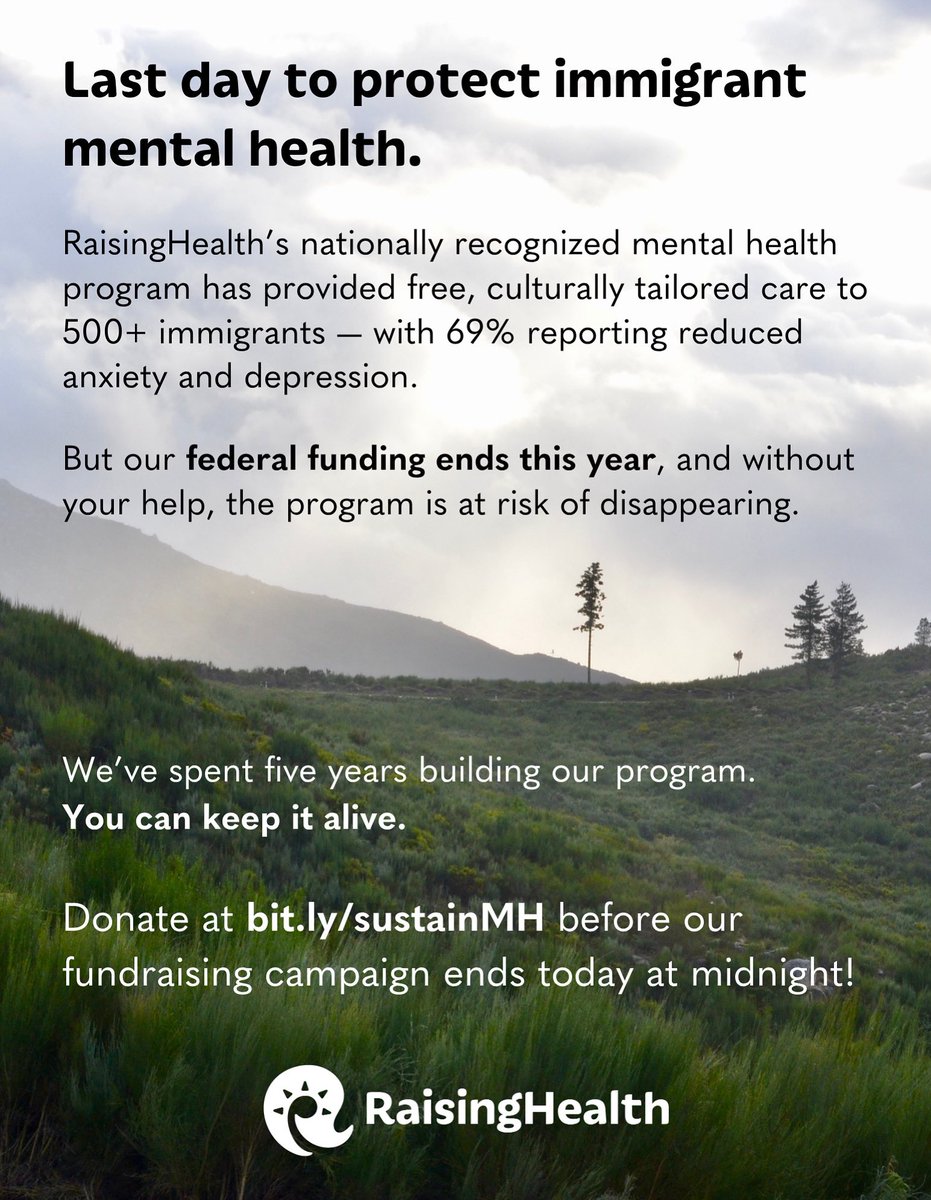 raisinghealth_'s tweet photo. We urgently need your help to sustain our free mental health program. Donate before midnight today (June 30th) at https://t.co/hWEvA1tpDd 💙 https://t.co/Bepbt3s95J