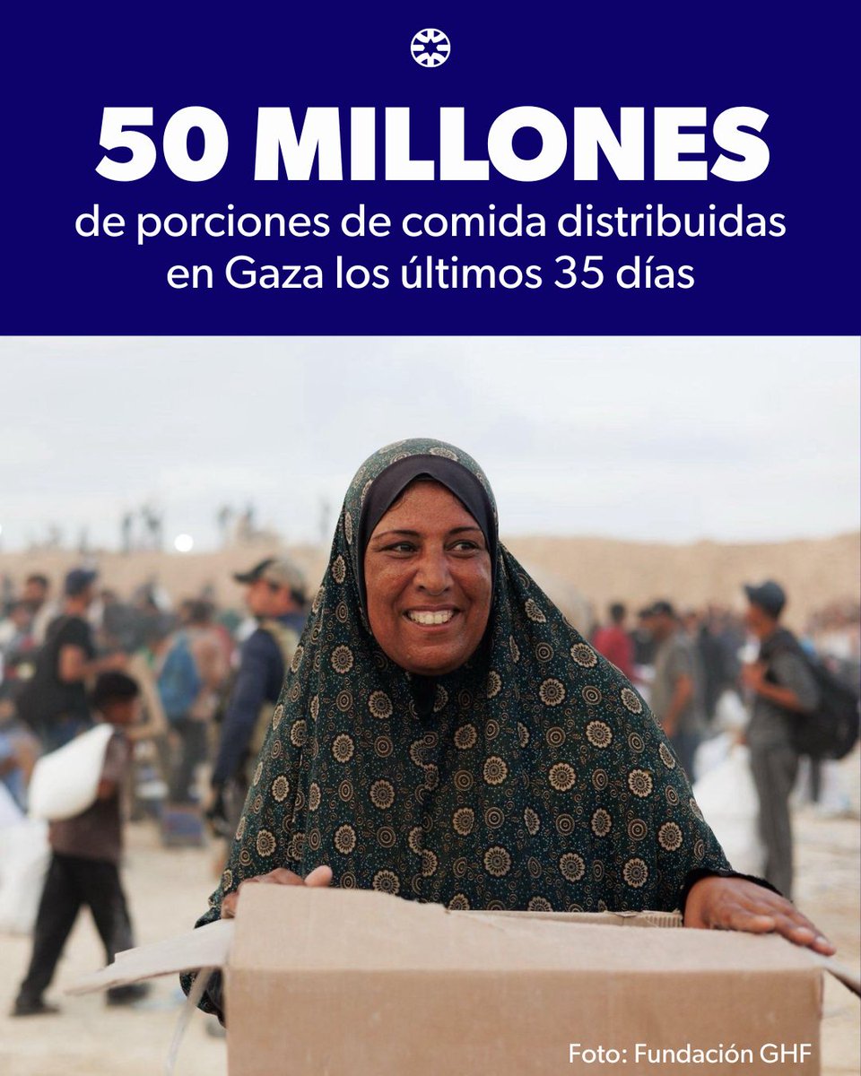 Israel en Panamá (@israelinpanama) on Twitter photo La población civil de Gaza está recibiendo un flujo constante y masivo de alimentos y ayuda humanitaria, distribuido diariamente por GHF.
Esta es actualmente la operación humanitaria más grande del mundo.
Ayuda para la gente. No para Hamás. 📸
<a href="/GHFUpdates/">Gaza Humanitarian Foundation</a>. La población civil de Gaza está recibiendo un flujo constante y masivo de alimentos y ayuda humanitaria, distribuido diariamente por GHF.
Esta es actualmente la operación humanitaria más grande del mundo.
Ayuda para la gente. No para Hamás. 📸
<a href="/GHFUpdates/">Gaza Humanitarian Foundation</a>.