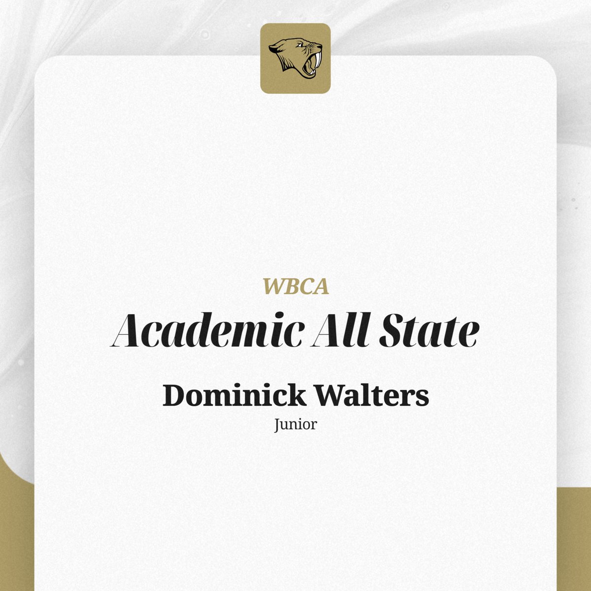 SaberBaseball's tweet image. Congratulations to Junior Dominick Walters on earning Academic All State