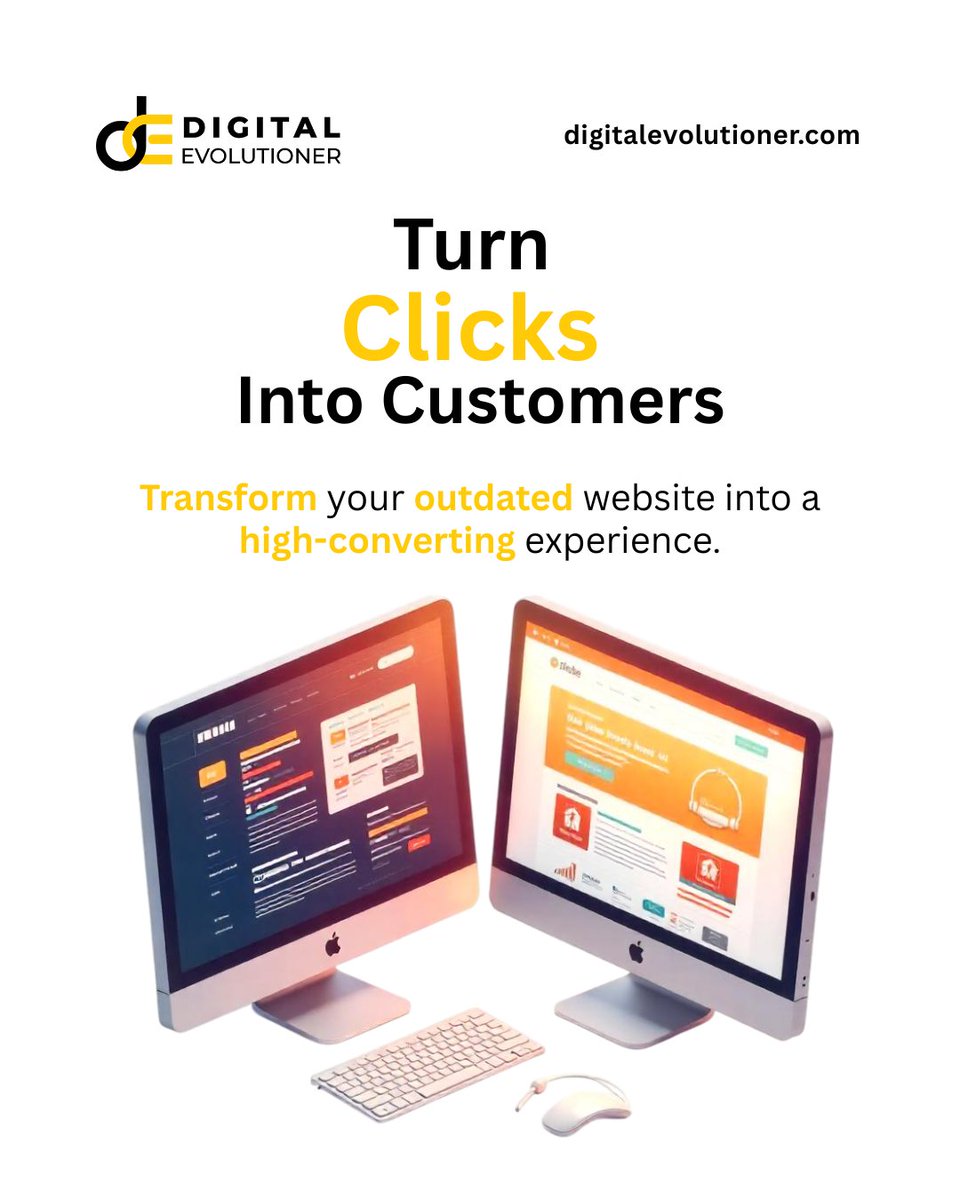 digievolutioner's tweet photo. 🚀 Turn Clicks into Customers with a website that works as hard as you do!
Is your site stuck in the past? Let’s give it a high-converting makeover.
💻✨
✅ Modern UI/UX
✅ Faster load times
✅ Better leads
📈 Say goodbye to bounce rates and hello to results. https://t.co/nW1stcpZW5
