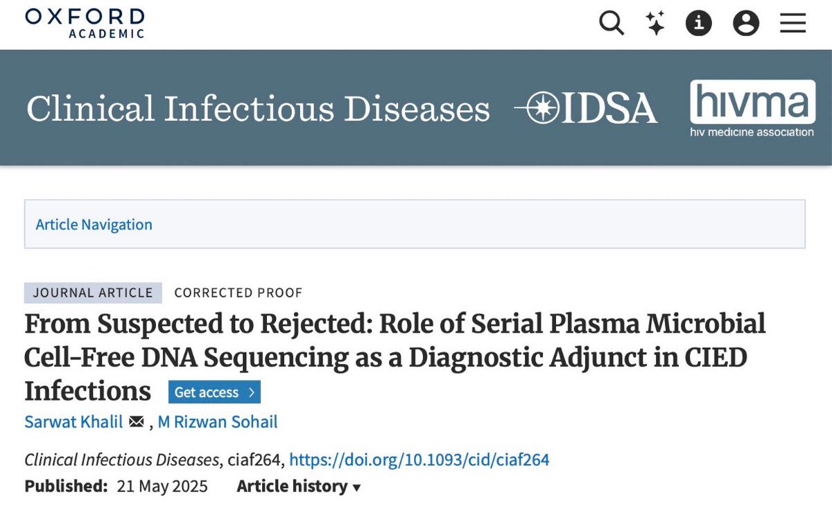 Sarwat Khalil (@sarwatkmd) on Twitter photo When echoes echo doubt, and PET scans blink—mcfDNA might just whisper the truth!
Our take on ruling out CIED infections with serial plasma sequencing.<a href="/RizwanSohailMD/">M. Rizwan Sohail, MD</a> <a href="/bcmhouston/">BCMHouston</a> <a href="/BCMIDFellowship/">BCM ID Fellowship</a> When echoes echo doubt, and PET scans blink—mcfDNA might just whisper the truth!
Our take on ruling out CIED infections with serial plasma sequencing.<a href="/RizwanSohailMD/">M. Rizwan Sohail, MD</a> <a href="/bcmhouston/">BCMHouston</a> <a href="/BCMIDFellowship/">BCM ID Fellowship</a>