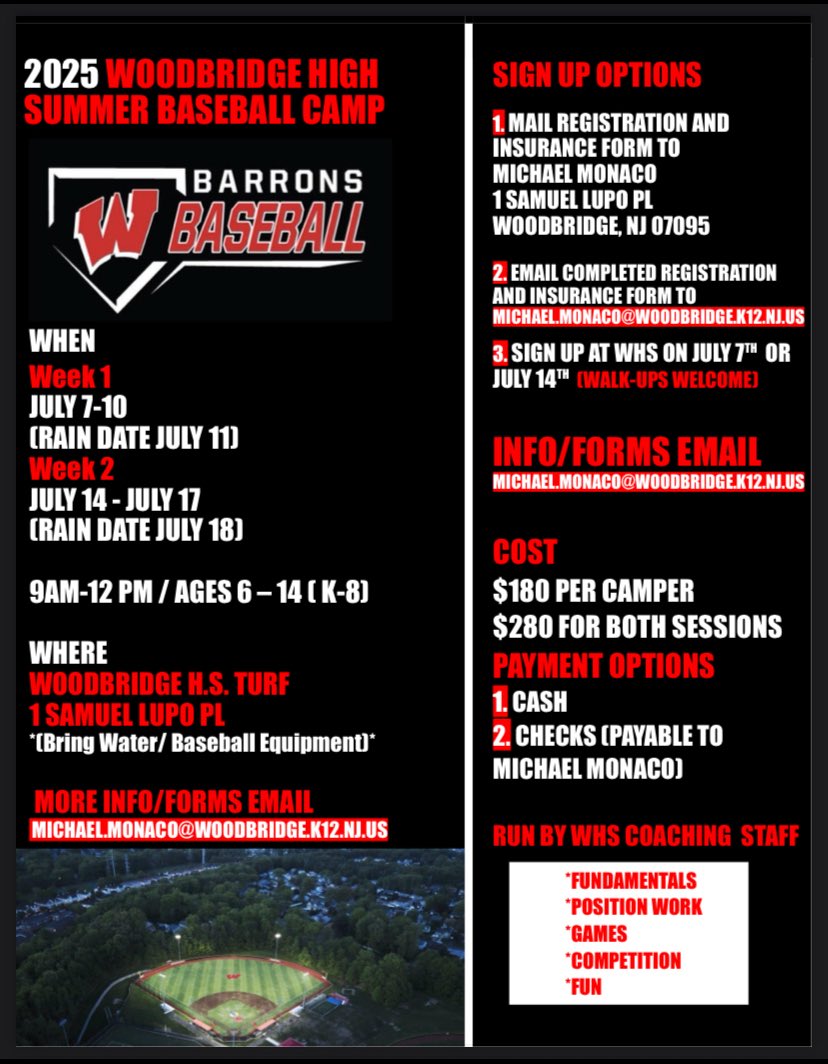 Barrons Baseball Camp Is 1 week out ! 
#BarronsBaseball #WeAreBarrons #RingTheBelll 🔔