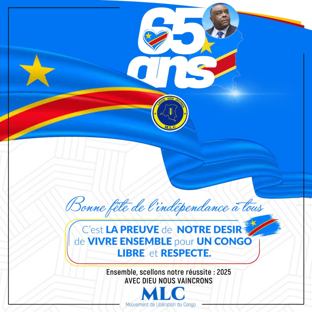 En ce 30 juin 2025, je rends un vibrant hommage au Peuple Congolais à l'occasion du 65e anniversaire de notre indépendance. 

Cette commémoration de la conquête de notre liberté par le courage et les sacrifices de nos aïeux est aussi la célébration de notre résilience face aux