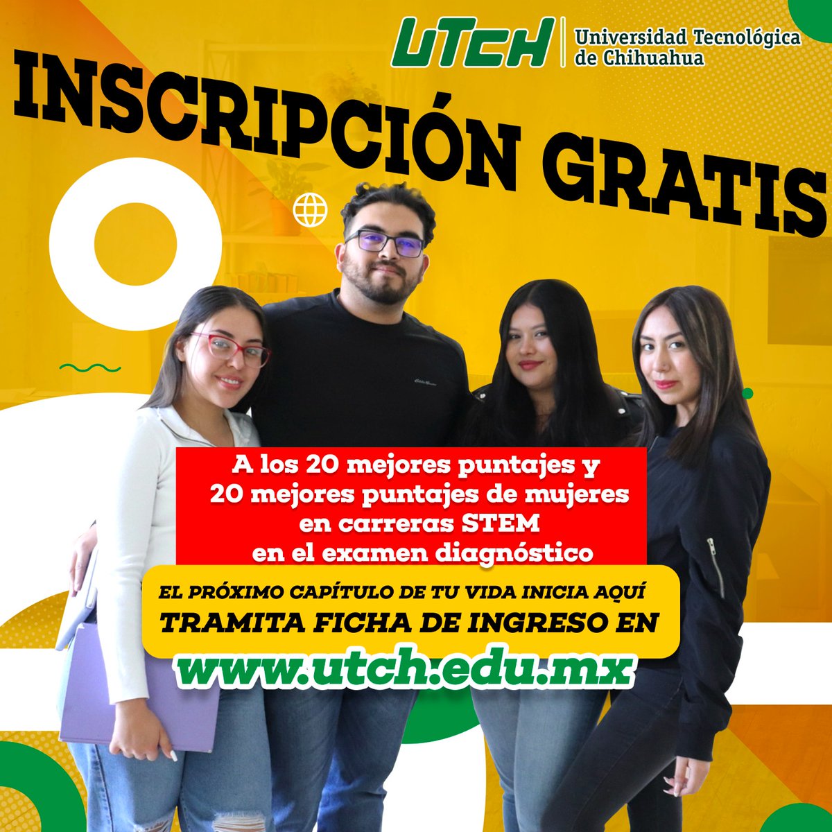 ENTREGA DE FICHAS: 1 de mayo a 16 de julio.
Nuevo ingreso, periodo septiembre diciembre 2025.
Consulta el procedimiento y oferta académica en: utch.edu.mx/index.php/aspi…