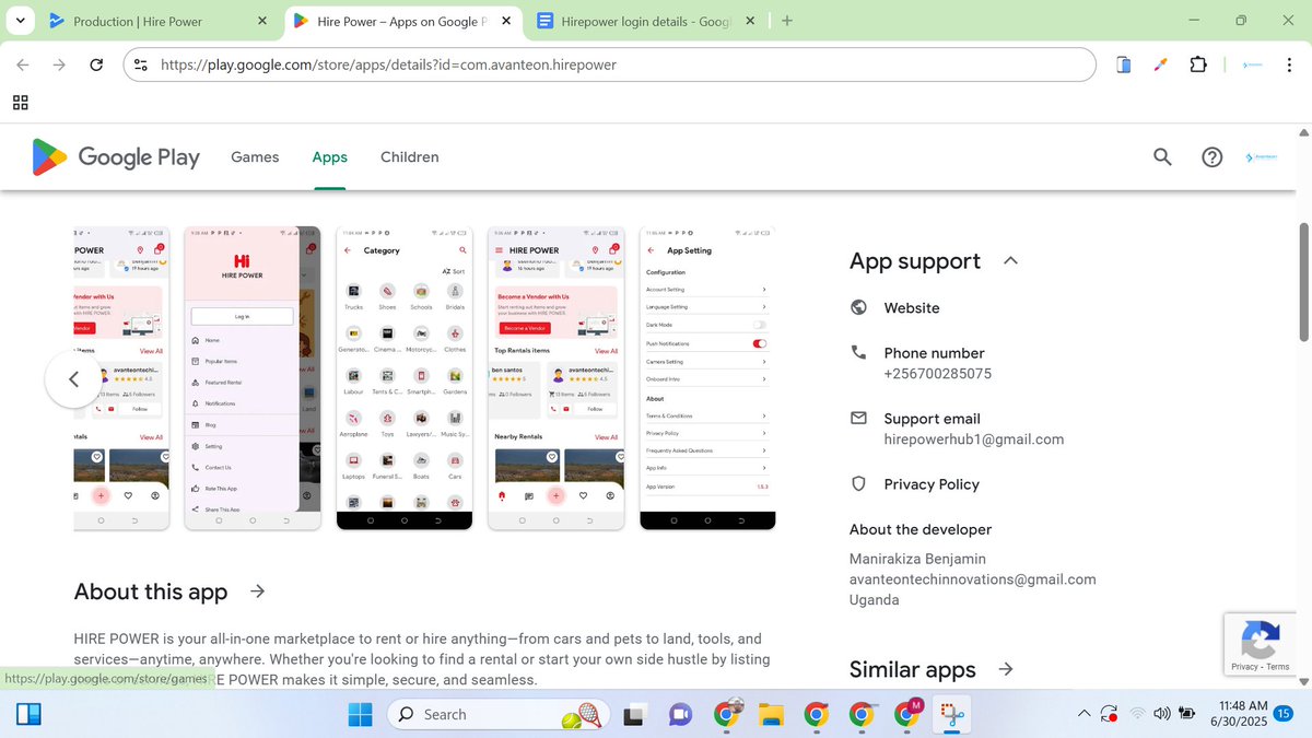 We're Live on Google Play!
 Introducing Hire Power – Your #1 destination to rent or hire anything, anytime!
 Find what you need
 List what you offer
 Connect instantly
 Available near you!
📲 play.google.com/store/apps/det…
#HirePower #AppLaunch #RentAnything #SharingEconom