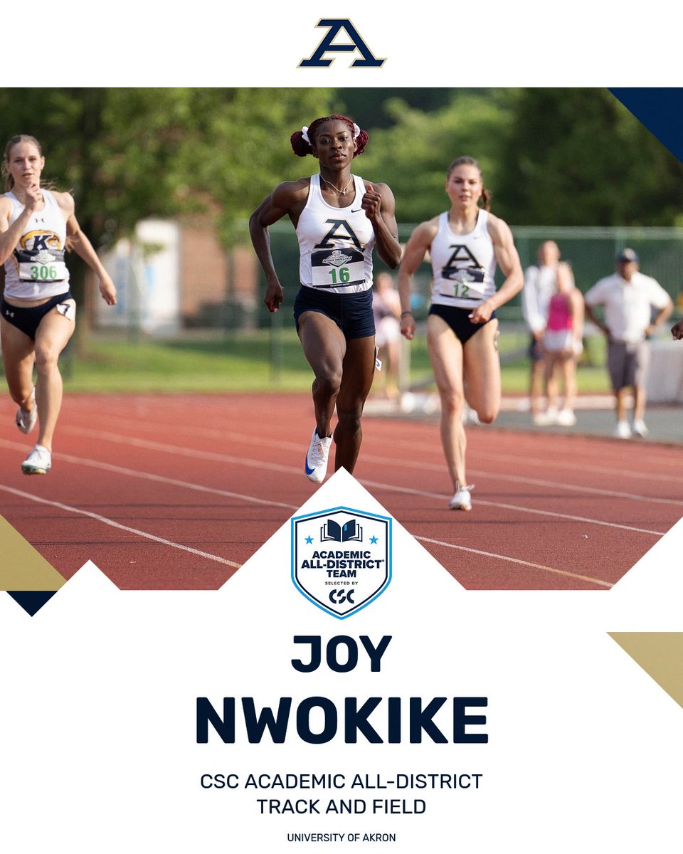 Akron Zips Track/CC (@zipstfcc) on Twitter photo π Congrats to <a href="/ZipsTFCC/">Akron Zips Track/CC</a> Joy Nwokike on earning <a href="/CollSportsComm/">College Sports Communicators</a> Academic All-District Track and Field/Cross Country accolades
#GoZips | #MakeTheClimb | <a href="/ZipsTFCC/">Akron Zips Track/CC</a> π¦ π Congrats to <a href="/ZipsTFCC/">Akron Zips Track/CC</a> Joy Nwokike on earning <a href="/CollSportsComm/">College Sports Communicators</a> Academic All-District Track and Field/Cross Country accolades
#GoZips | #MakeTheClimb | <a href="/ZipsTFCC/">Akron Zips Track/CC</a> π¦