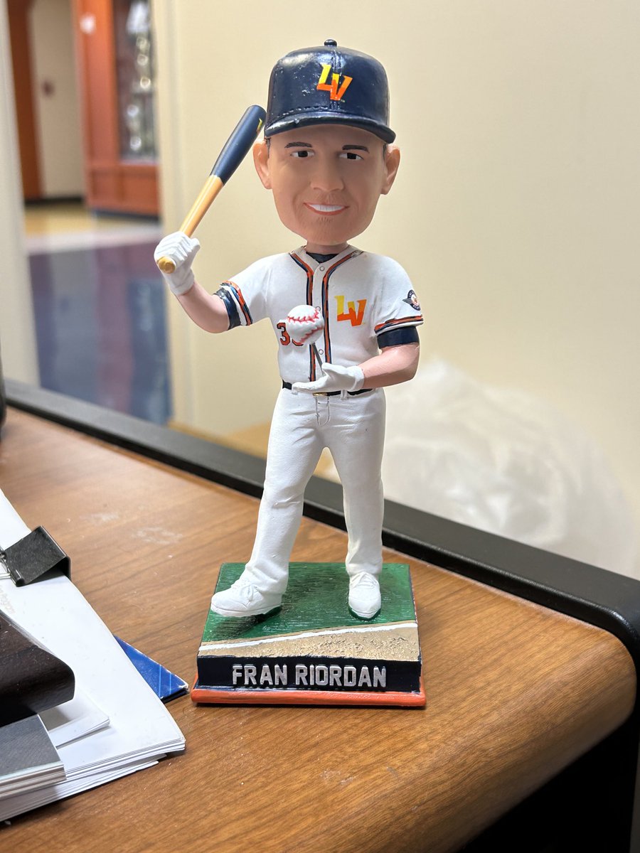 Congrats to Canisius grad Fran Riordan on winning the first half of the PCL with the Las Vegas Aviators! Really nice gift today from former Crusader coach, Bob Duggan.