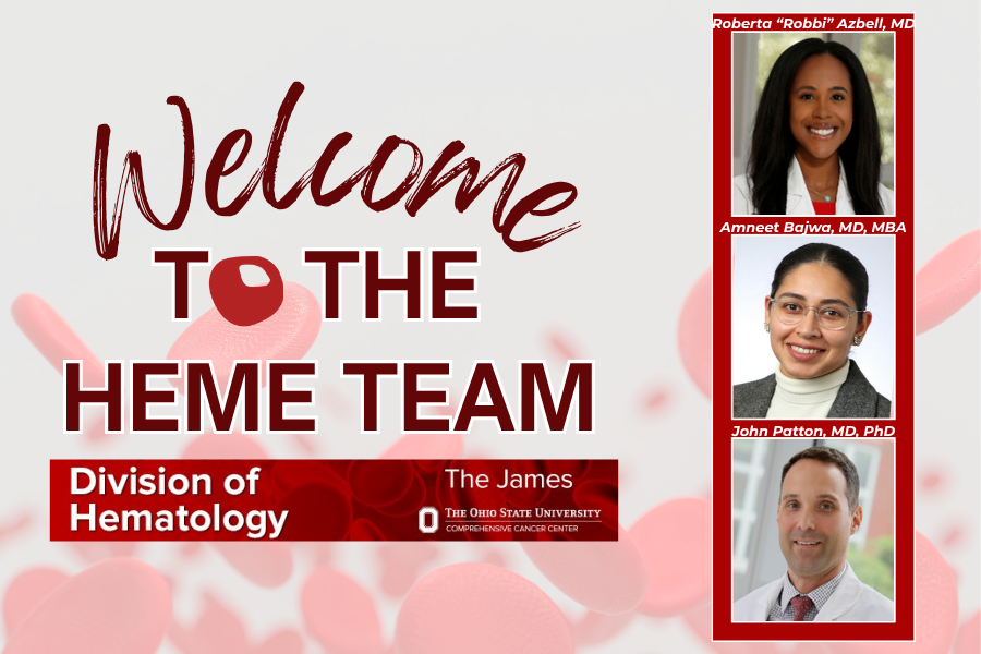 OSUHematology's tweet photo. 🎉 We're excited to welcome three new faculty members to the Division of Hematology starting today! Drs. @RobertaAzbellMD, Amneet Bajwa, and @Revisionary (John Patton) bring expertise, passion, and strong Buckeye roots to our expanding clinical and research programs. https://t.co/sd6XppaGzL