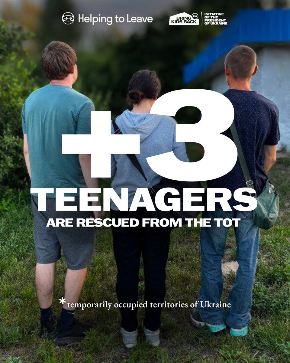 Bring Kids Back UA (@bringkidsbackua) on Twitter photo Three more Ukrainian teens have been rescued from temporarily occupied territories as part of the President’s Bring Kids Back UA initiative, thanks to the support of the <a href="/helpingtoleave/">Helping to Leave</a> team.
Among them are two boys, aged 17 and 18, who spent the entire occupation studying Three more Ukrainian teens have been rescued from temporarily occupied territories as part of the President’s Bring Kids Back UA initiative, thanks to the support of the <a href="/helpingtoleave/">Helping to Leave</a> team.
Among them are two boys, aged 17 and 18, who spent the entire occupation studying