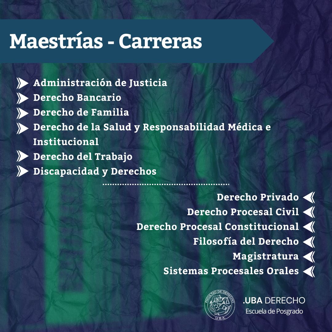 Posgrado Derecho UBA tweet media